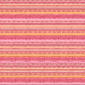 Pink and Orange Stripe with Diamonds (small scale)