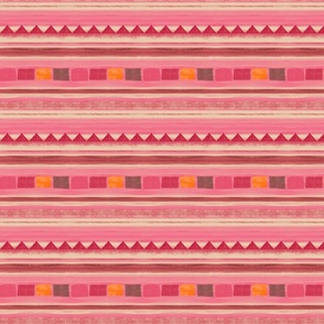 Pink Stripes with rectangles and triangles (small scale)
