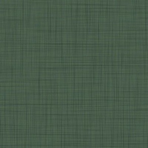 Linen Texture- Victorian Floral Dark Green