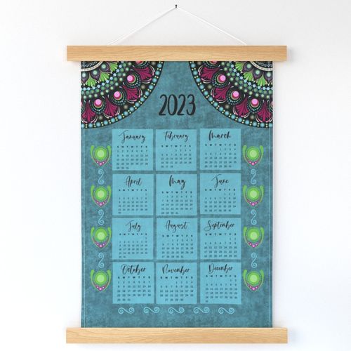 Dotted Mandala Wall Calendar2023