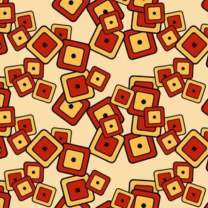 Red and Yellow Squares Terracotta