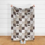Grandma//Browns - Wholecloth Cheater Quilt