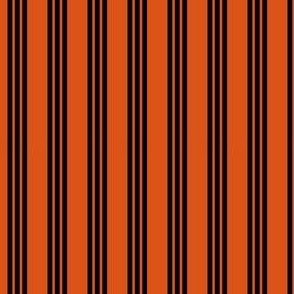 Barcelona Medallion - Stripes - Black, Burnt Orange - d6b5317