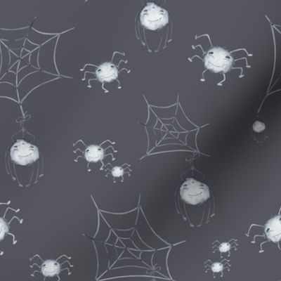 Spiders on Grey