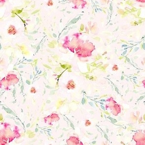 Dainty Watercolor Botanical Greenery  | Violetta Mia Collection | Blush pink