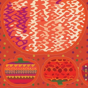 Geo Pumpkin cut and sew Placemats