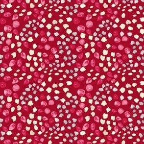 pebbles red, spots, polka, dots, 9 inch fabric 