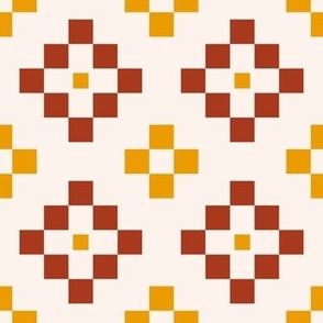 Boho geometry 6 - red, yellow