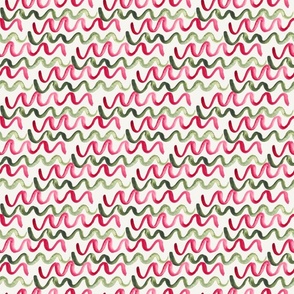 wiggly stripe cream, 6 inch fabric 24 inch wallpaper, organic lines, stripe, Christmas stripe