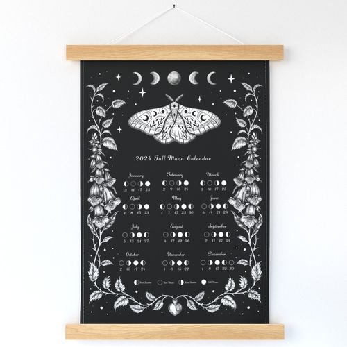 Witch Garden - 2023 Full Moon Calendar Wall Hanging