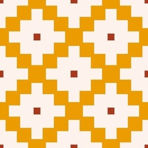 Boho geometry 1 - yellow, beige