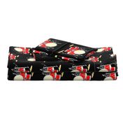 Red Dum Set Black Large wallpaper fabric pattern 