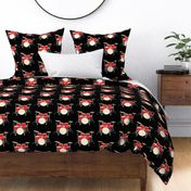 Red Dum Set Black Large wallpaper fabric pattern 