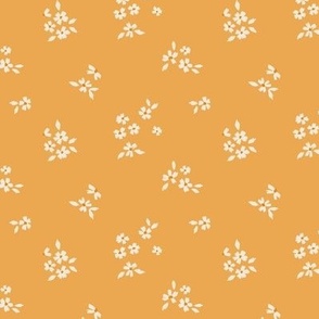 Ditsy Boho Flower Sprigs on Beehive Yellow
