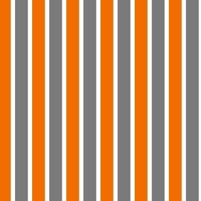 orange and grey stripes fabric