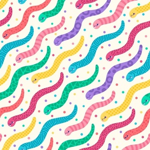 funny cute colorful snakes