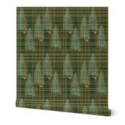 Evergreen Plaid with Pinecones