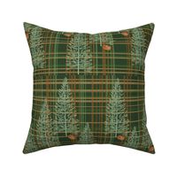Evergreen Plaid with Pinecones