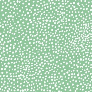 Cheetah wild cat spots boho animal print abstract basic spots and dots in raw ink cheetah dalmatian neutral nursery white on jade green
