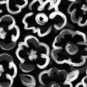 floral on black