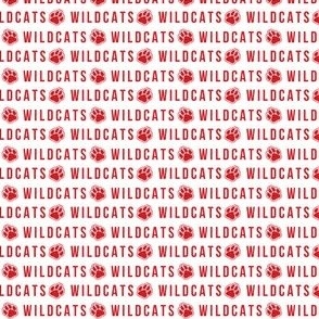 MINI wildcats fabric - sports fabric, red and white fabric