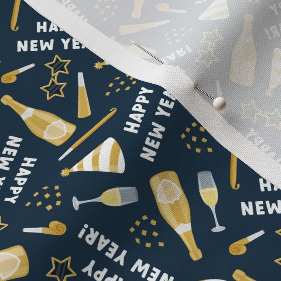 (small scale) Happy New Year! - Fabric | Spoonflower