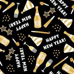 Happy New Year! - Celebrate - gold/black - LAD22