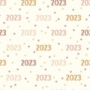 2023 with Stars on Beige 