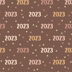 2023 with Stars on Brown 