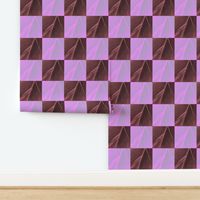 Modern Checkerboard Burgundy and Lilac