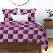 Modern Checkerboard Burgundy and Lilac