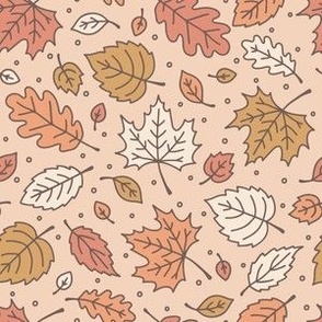 Doodle Leaves: Muted (Small Scale)