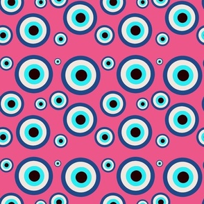 pink evil eyes
