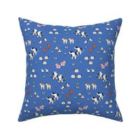 Cow, Pig, Goat, Dog, Cat, Sheep, Chicken, Duck and Horse Butts on Blue Ground Gender Neutral