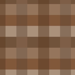 Brown Plaid (Large Scale)(10.5" Fabric/12" Wallpaper)