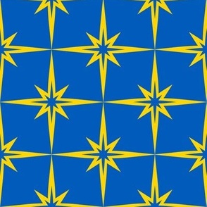 Retro Star Seamless Pattern for Ukraine