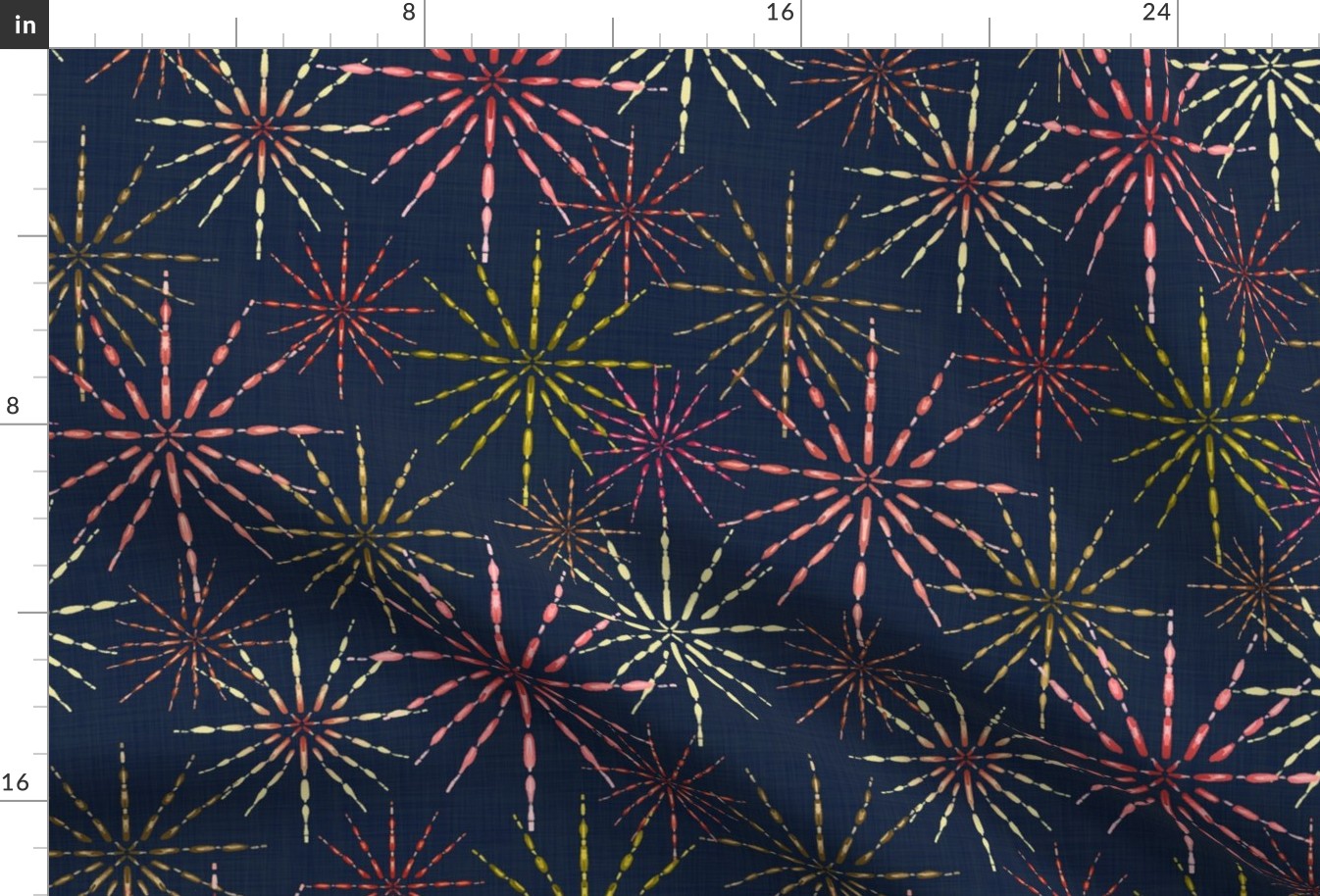 Colorful Firework (Navy) - Medium Scale