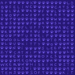 Cat crossword purple on indigo 