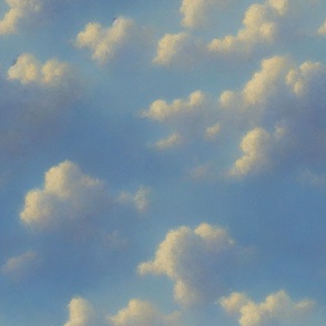 Fluffy clouds on a Blue sky