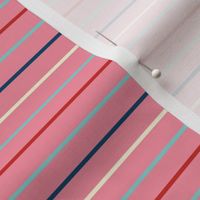 small - thin stripes - gingerbread coordinate - pink