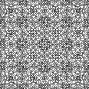 Mandala Black White Pattern small