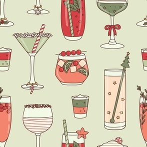 Christmas Cocktails on Mint (Large Scale)