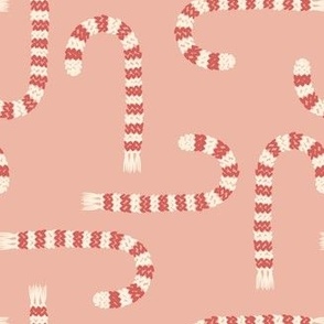 Knit Candy Cane on Pink (Small Scale)
