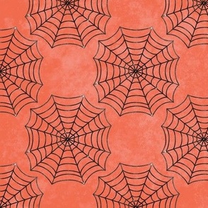 Halloween Spider Webs - Orange And Black