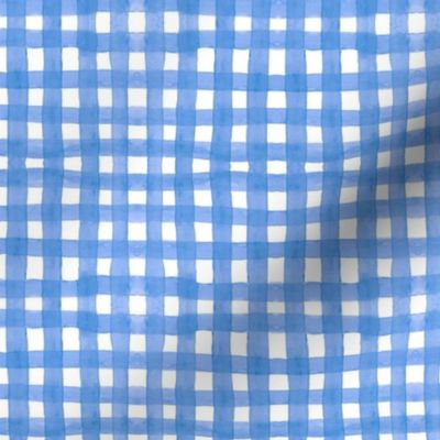 Watercolor gingham blue - Small