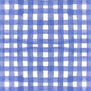 Watercolor gingham blue - small