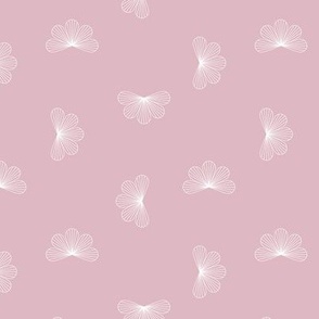 Little lotus flower blossom - japanese inspired minimalist floral design delicate garden mauve pink