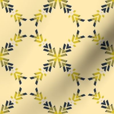 CHEVRON LATTICE PART YELLOW BLUE GREEN 4 INCH