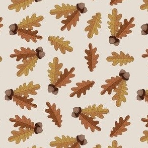 Oak leaves and acorns - muted fall colours