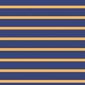 Simple Horizontal Yellow Stripe on Navy Blue Gender Neutral